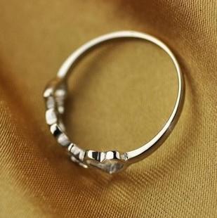 925银饰品厂家生产销售 可爱小指桃心 心形戒指指环